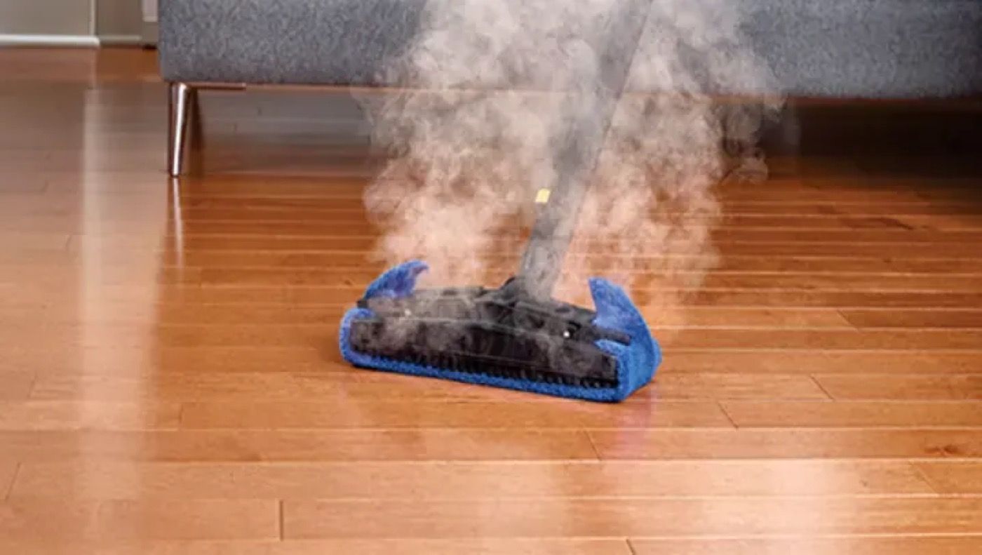 Dupray steam mop cleaning a hardwood floor