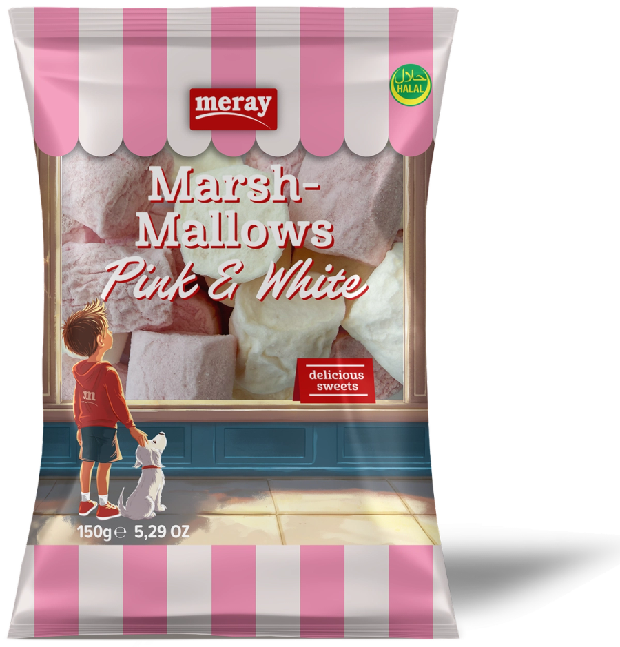 Marshmallow Pink & White · 150