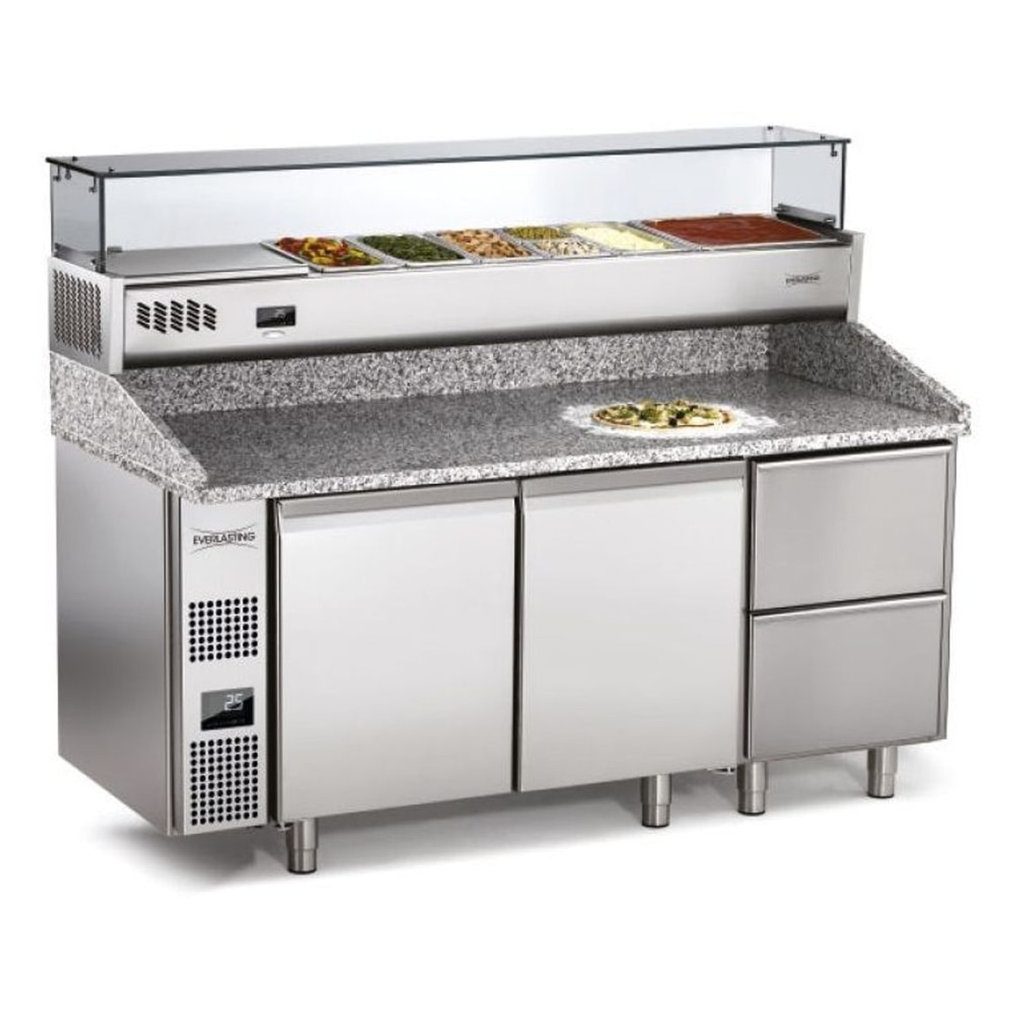 Kaugjahutusega pitsa külmtöölaud Everlasting Professional PZ 126