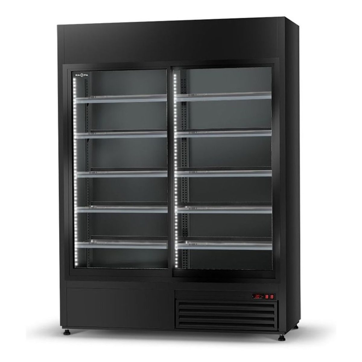Lükandklaasustega külmkapp Rapa SR/WH/BP 1200/1400/1600