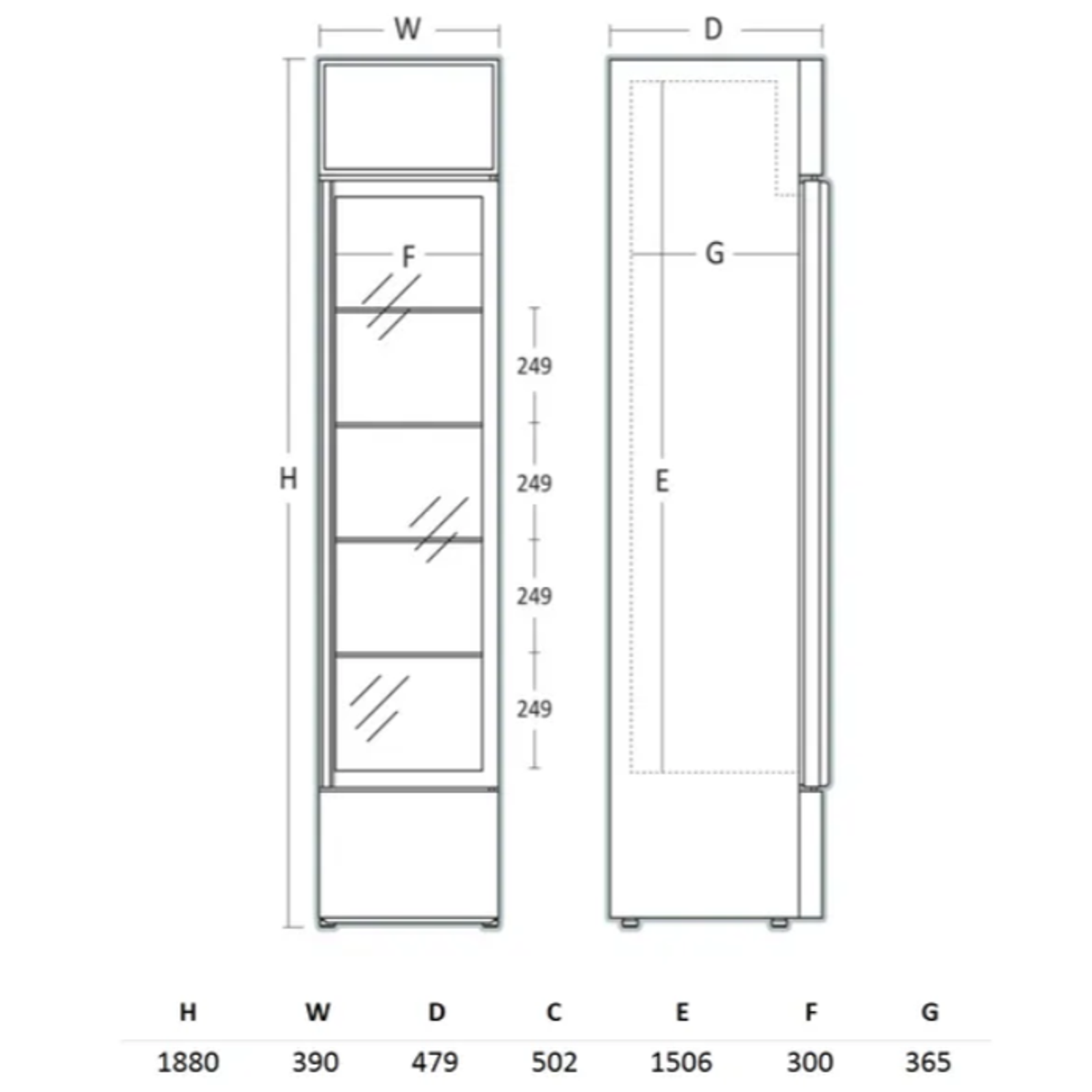Külmkapp-joogikülmik DCC217BD