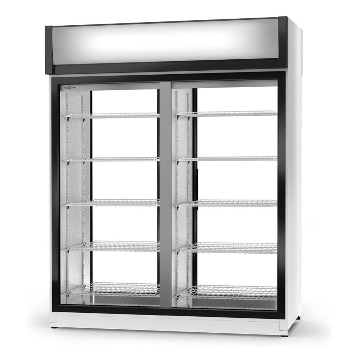 Kahepoolse klaasiga külmkapp Rapa 2S/AG/1D ecoline 1200/1400/1600