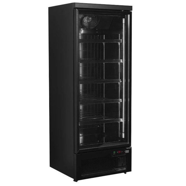 Atom Maxi F1DBB must, klaasuksega sügavkülmik
