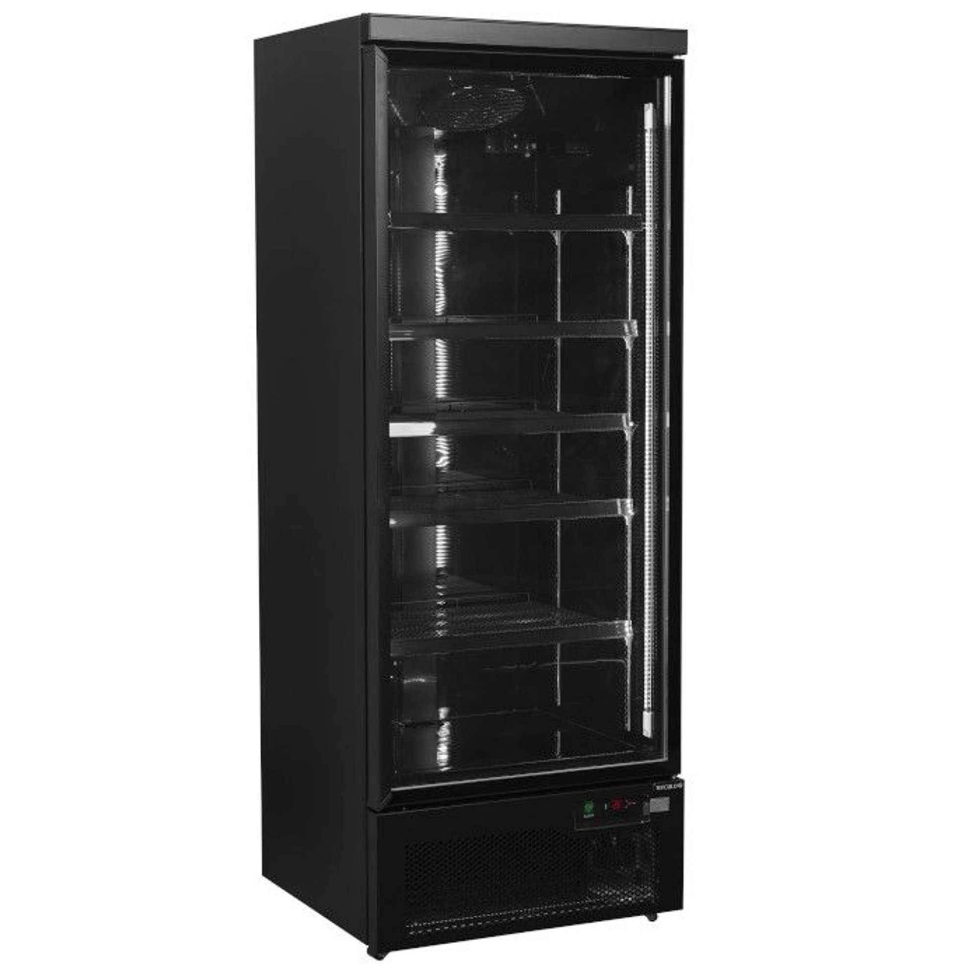 Atom Maxi C1DBB must, klaasuksega külmik