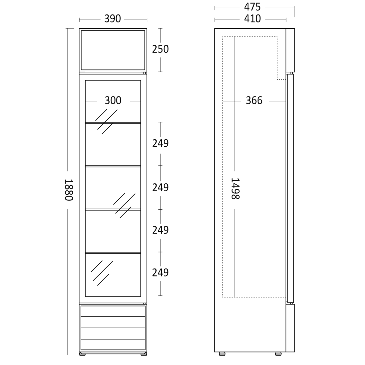 Külmkapp-joogikülmik SD217BE