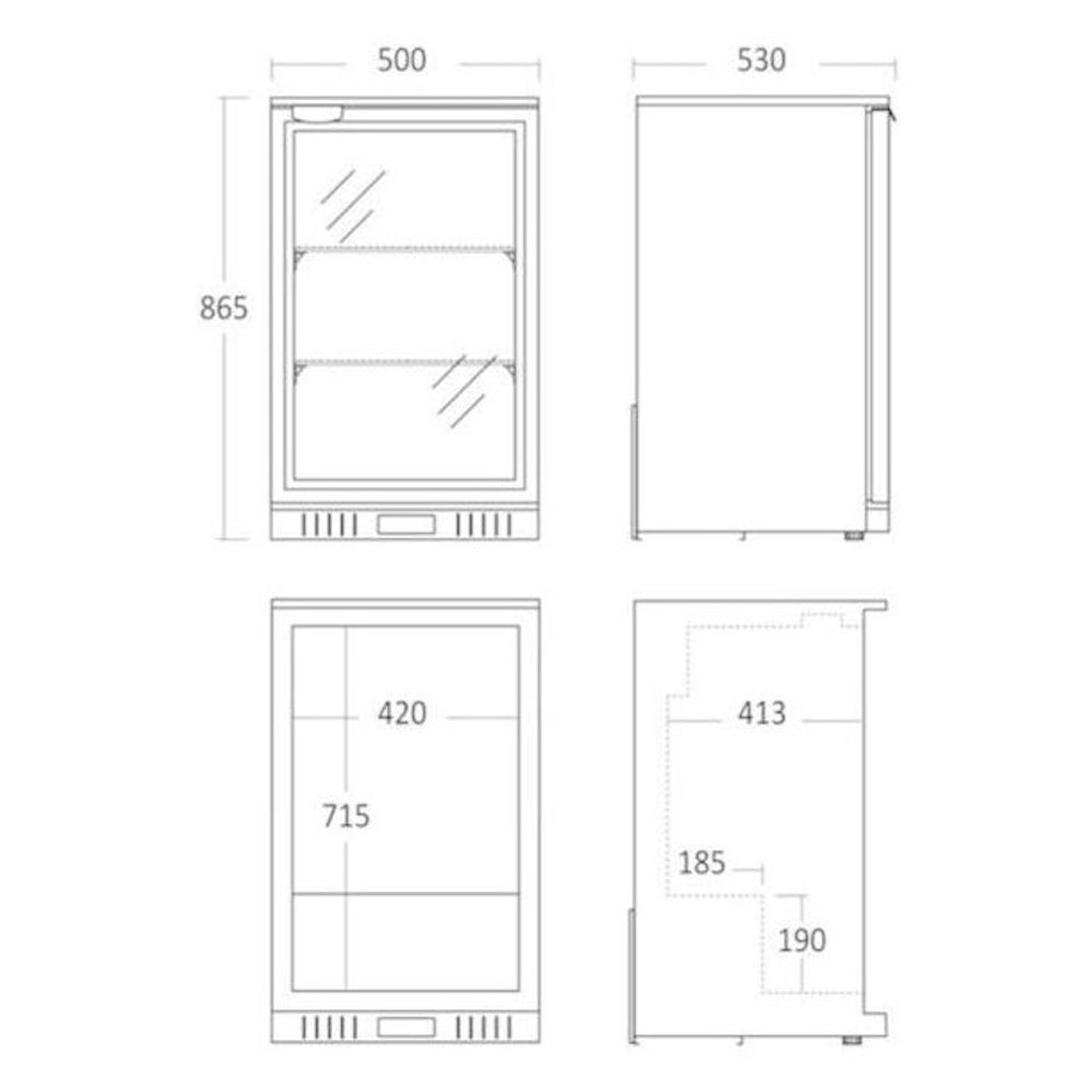 Baarikülmik-joogikülmik BB131HBA – tootefoto 2
