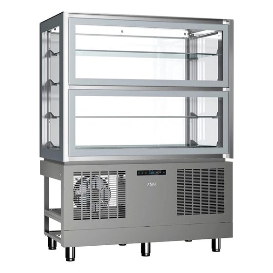 Kondiitrivitriin Sagi Luxor Double Built-In KP12G2M