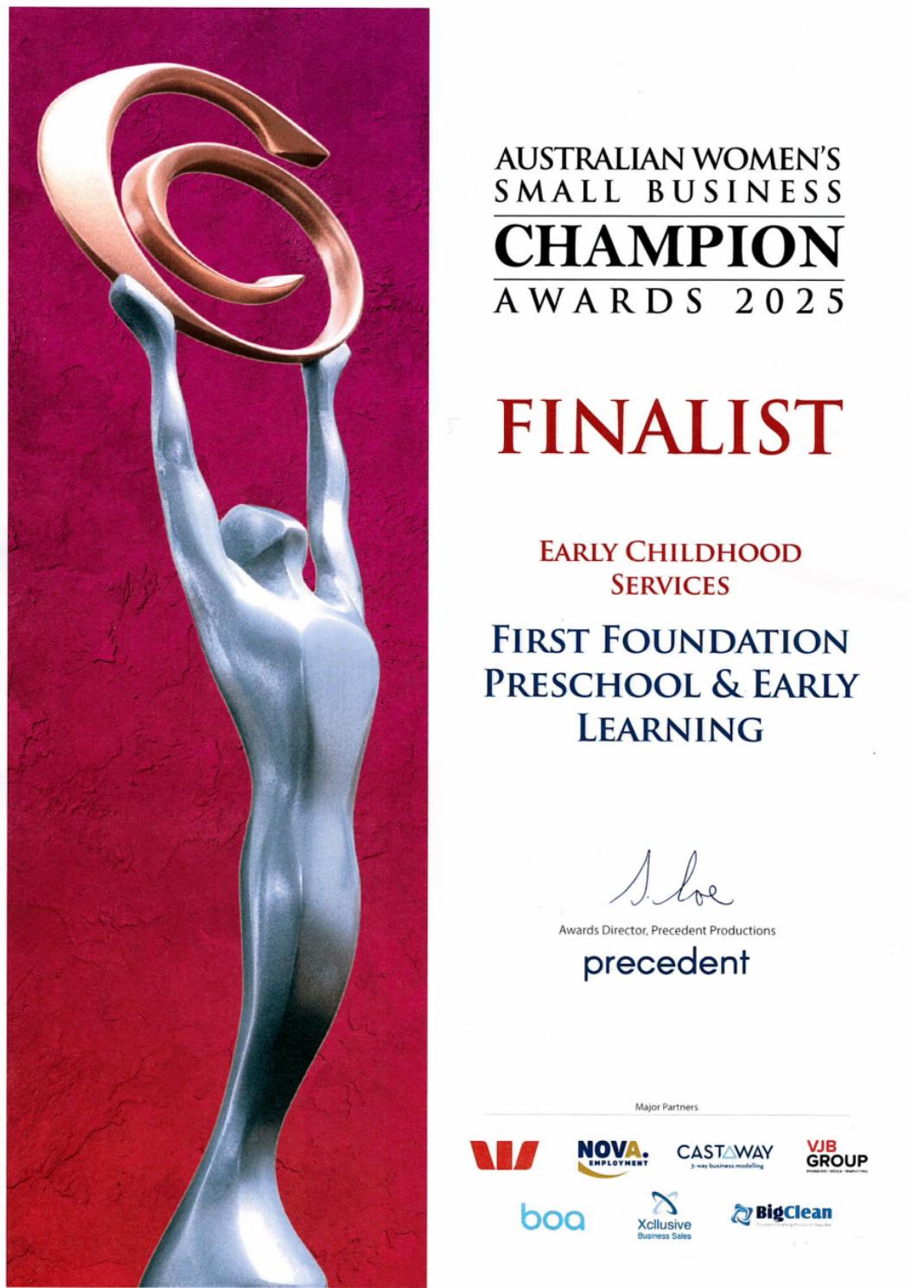 Award certificate