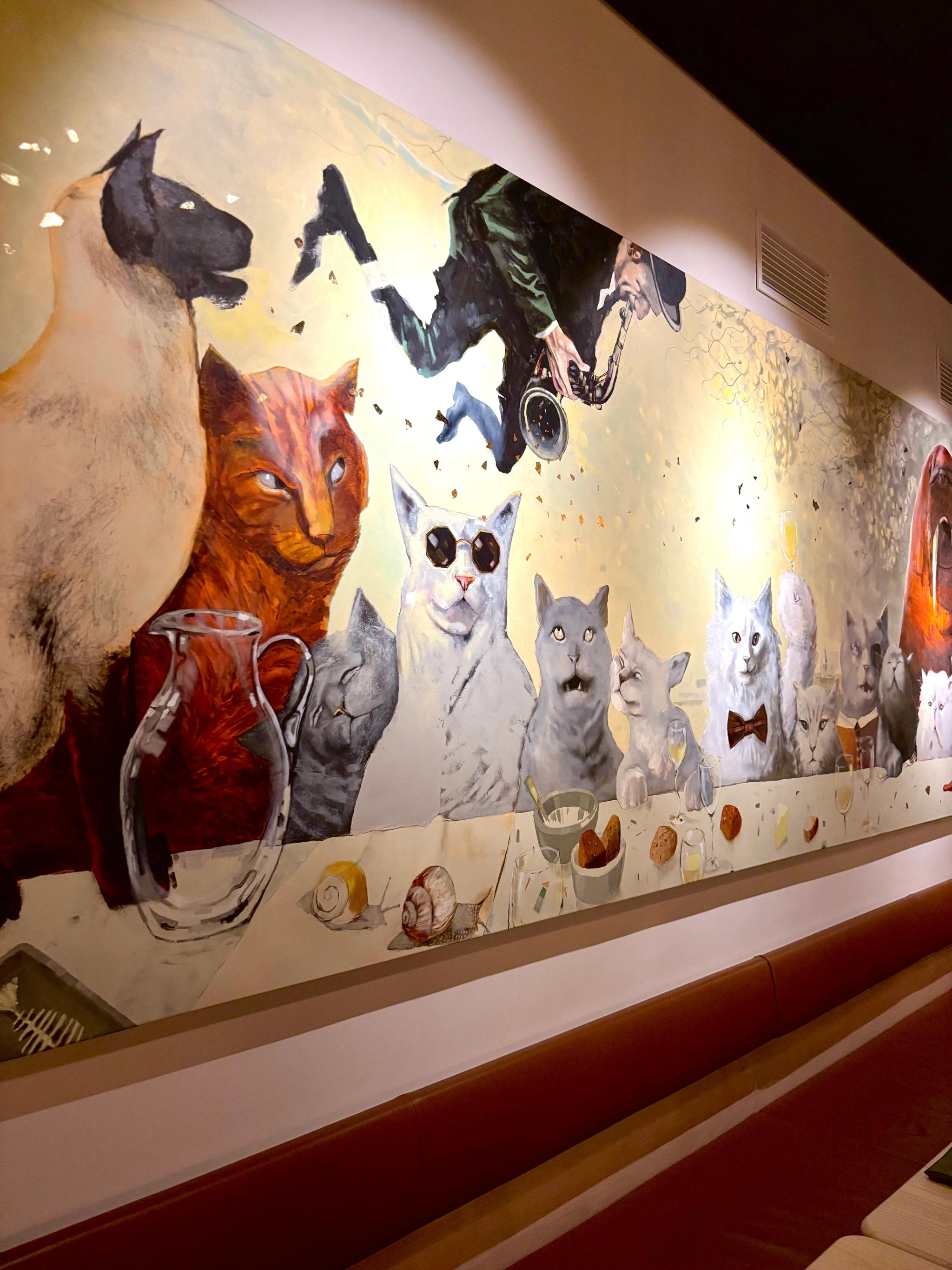 En fantastisk tavla man möts av på Aristo