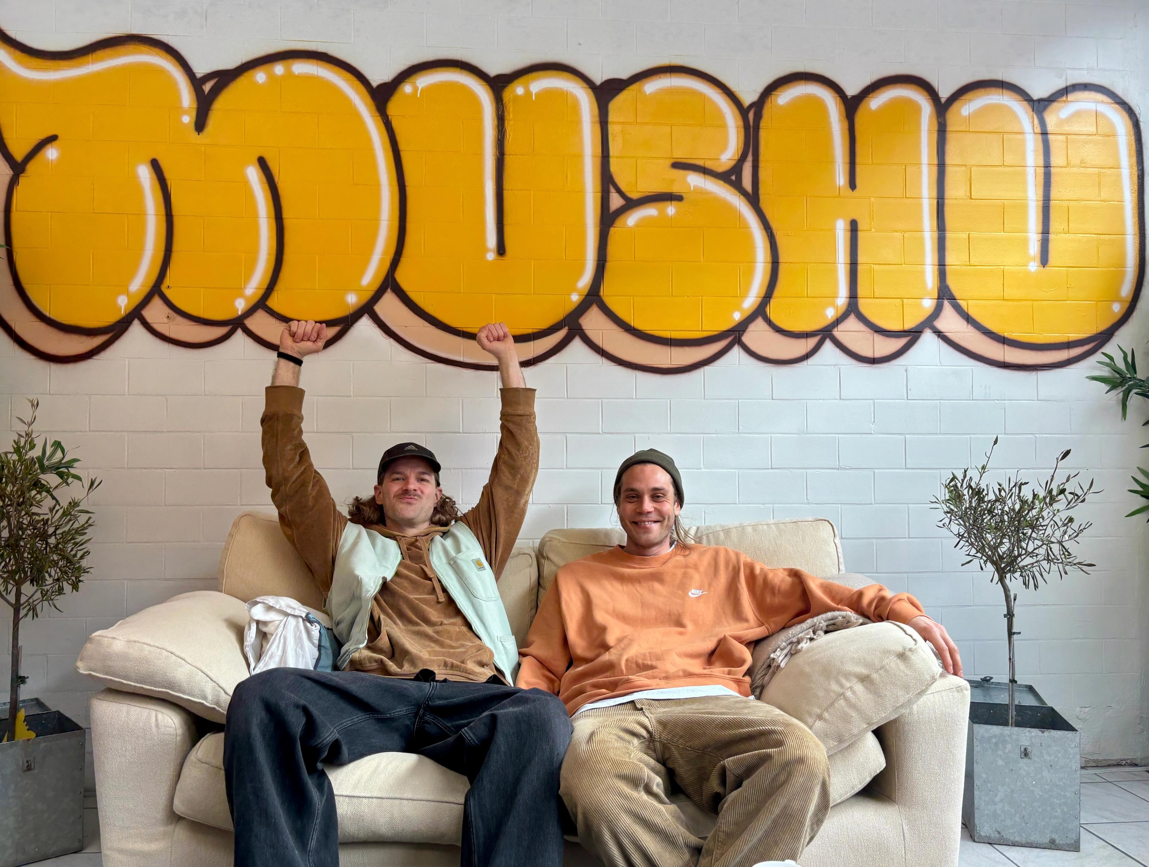 Frej Edvardsen och Alexander Leijon från Mushu Mushrooms