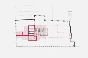 Ground Floor demolition plan of DSDHA's The Hickman