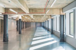 DSDHA Typical Retrofit Floor with exposed composite steel and concrete structure of The Hickman