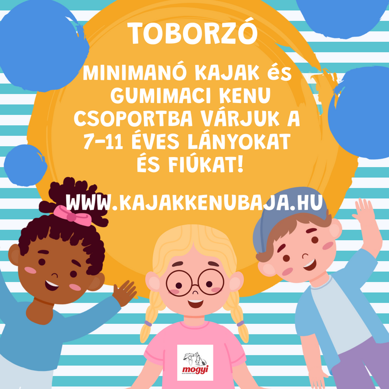 Kajak-kenu toborzó 7-11 éves fiataloknak