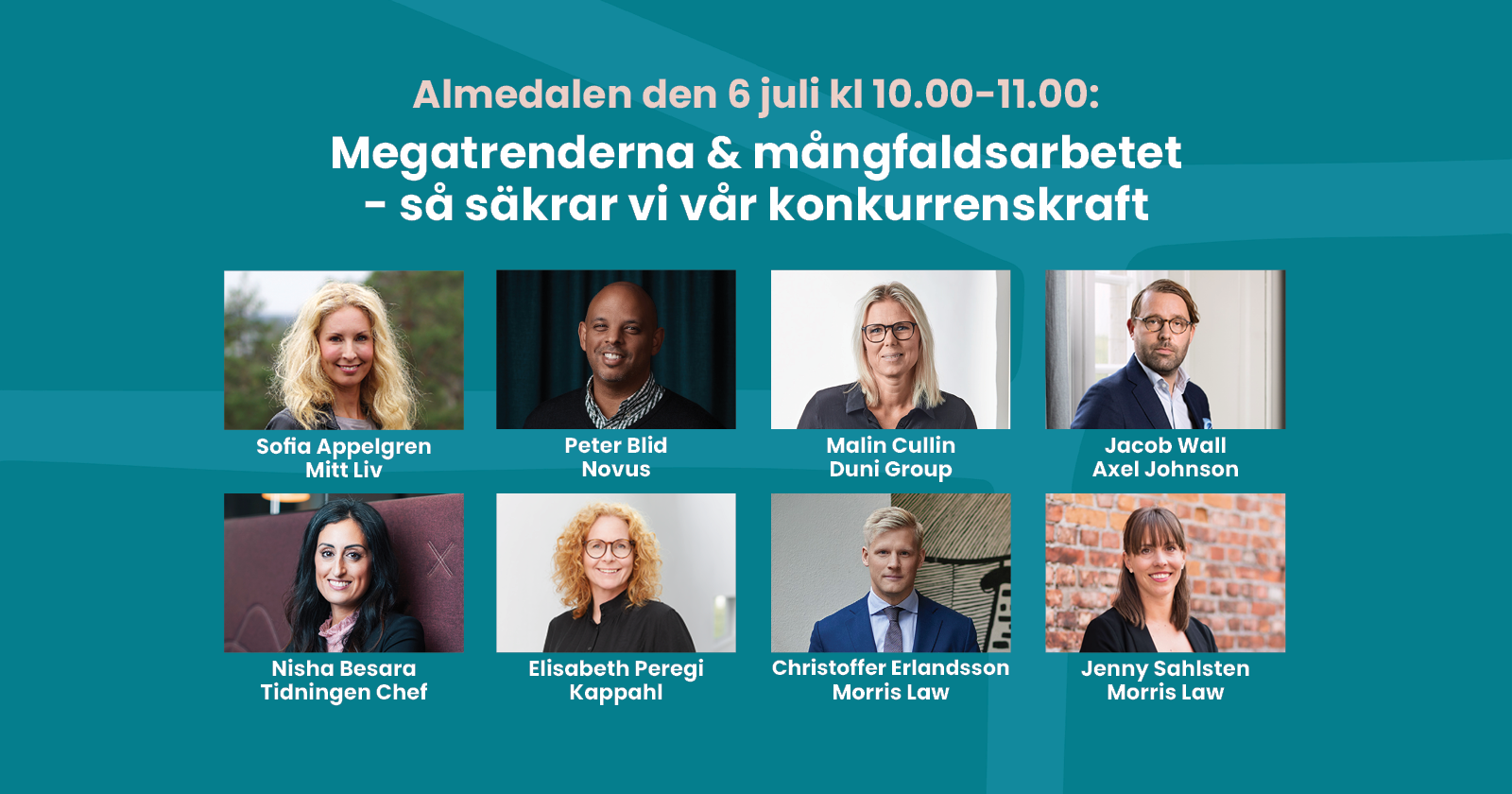 Mitt Liv, Kappahl, Morris Law och Duni Group möts i seminarium i Almedalen: "Mångfald och inkludering leder till ökad innovationskraft"