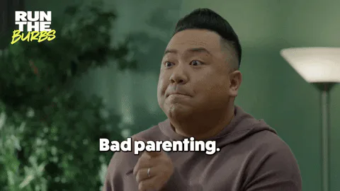 Animated reaction: accompanying: What if he disagrees with how I parent? What if I disagree with how he