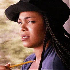 Animated reaction: Confused Janet Jackson
