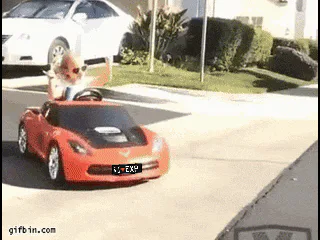 Animated reaction: Kid Drifting