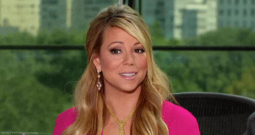 Animated reaction: Confused Mariah Carey