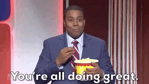 Animated reaction: Kenan Thompson Popcorn
