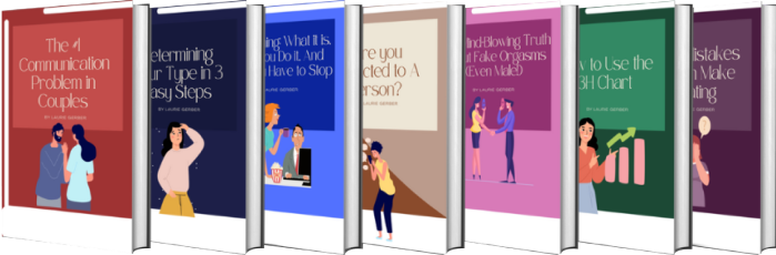 Collection of seven colorful book covers on interpersonal relationships and personal development.