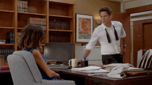 Animated reaction: Mad Rob Lowe