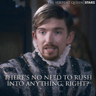 Nervous+Season+2+GIF+by+The+Serpent+Queen.gif Animated reaction: Nervous Season 2