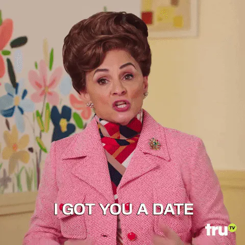 Amy+Sedaris+Date+GIF+by+truTV’s+At+Home+with+Amy+Sedaris.gif Animated reaction: Amy Sedaris Date