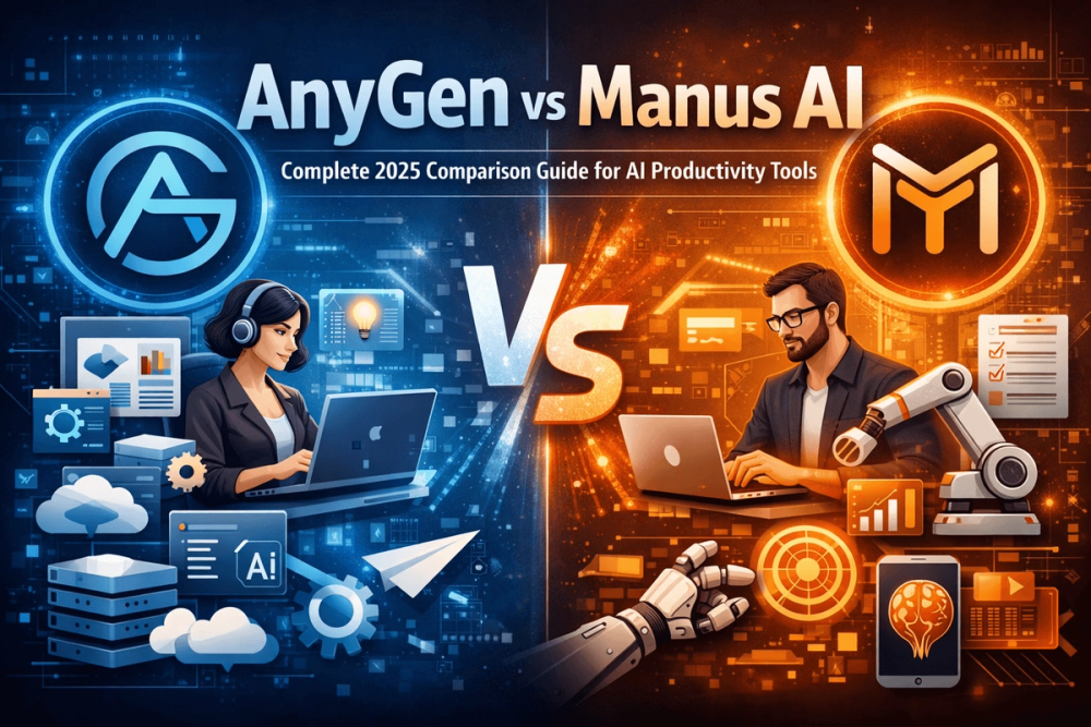 Image of AnyGen vs Manus AI: Complete 2025 Comparison Guide for AI Productivity Tools