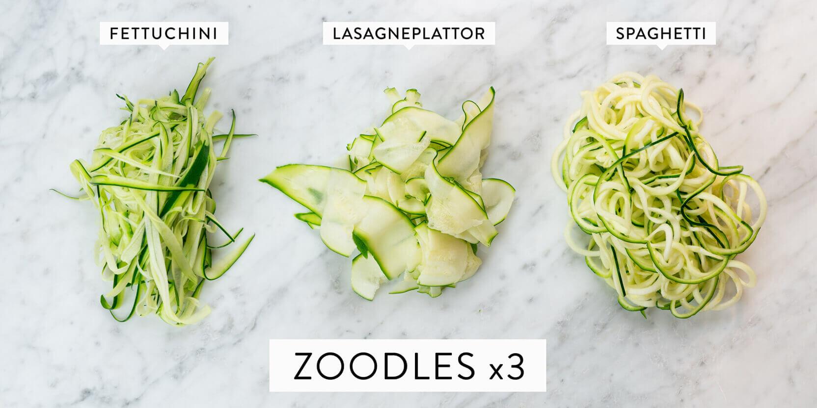 Zoodles - På 3 olika sätt
