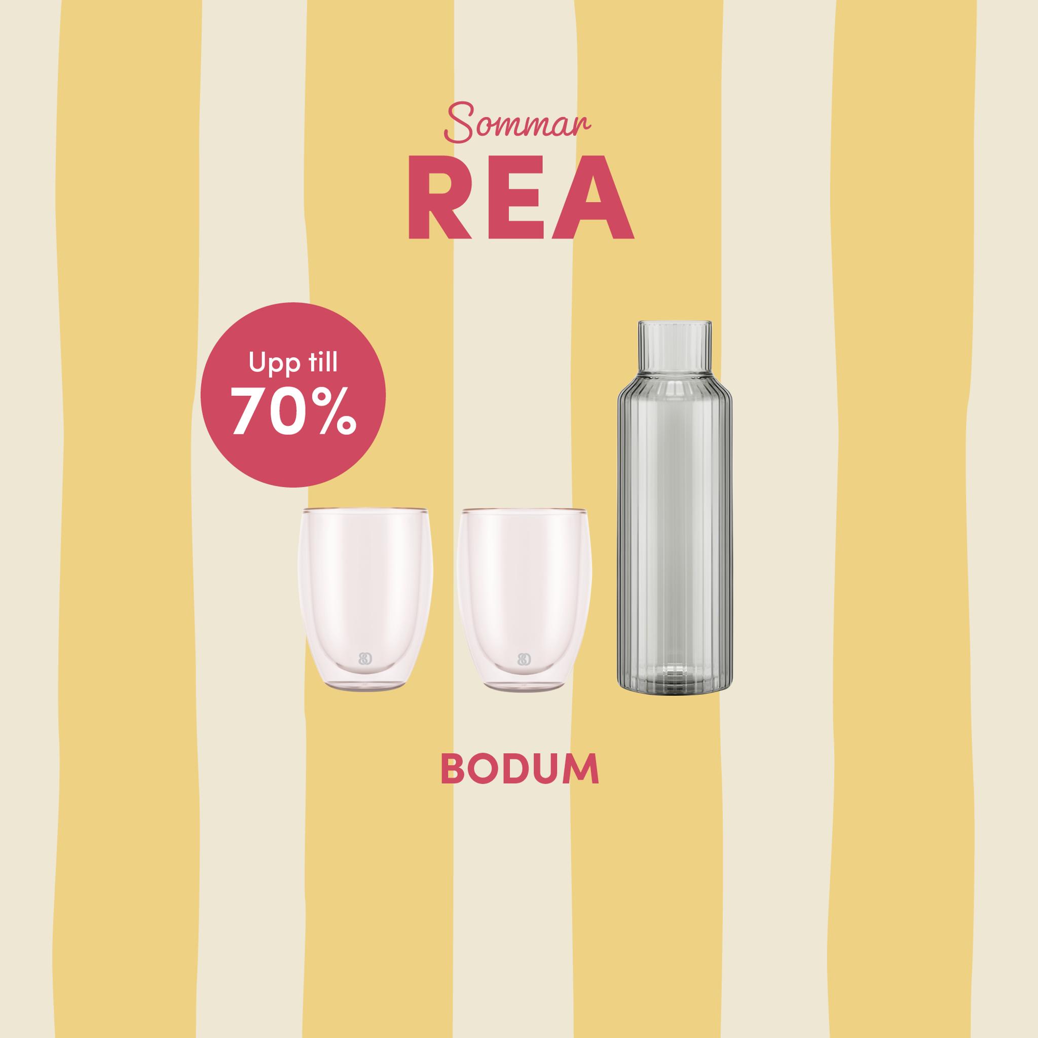 Sommarrea med upp till 70% på Bodum