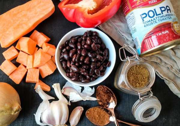 Vegetarchili med søtpotet