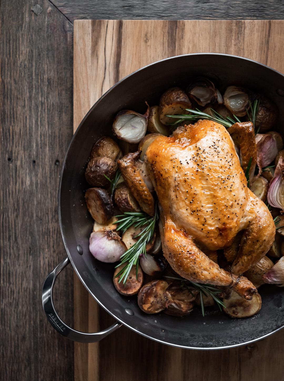 de buyer wokkipannu paistinpannu hiiliteräspannu kokonainen broileri