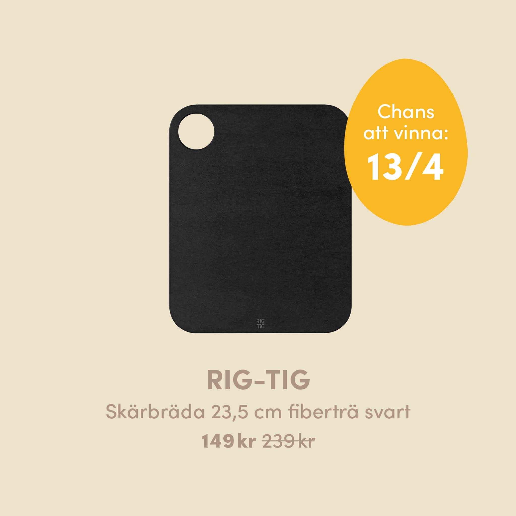 RIG-TIG Skärbräda 23,5 cm i materialet fiberträ