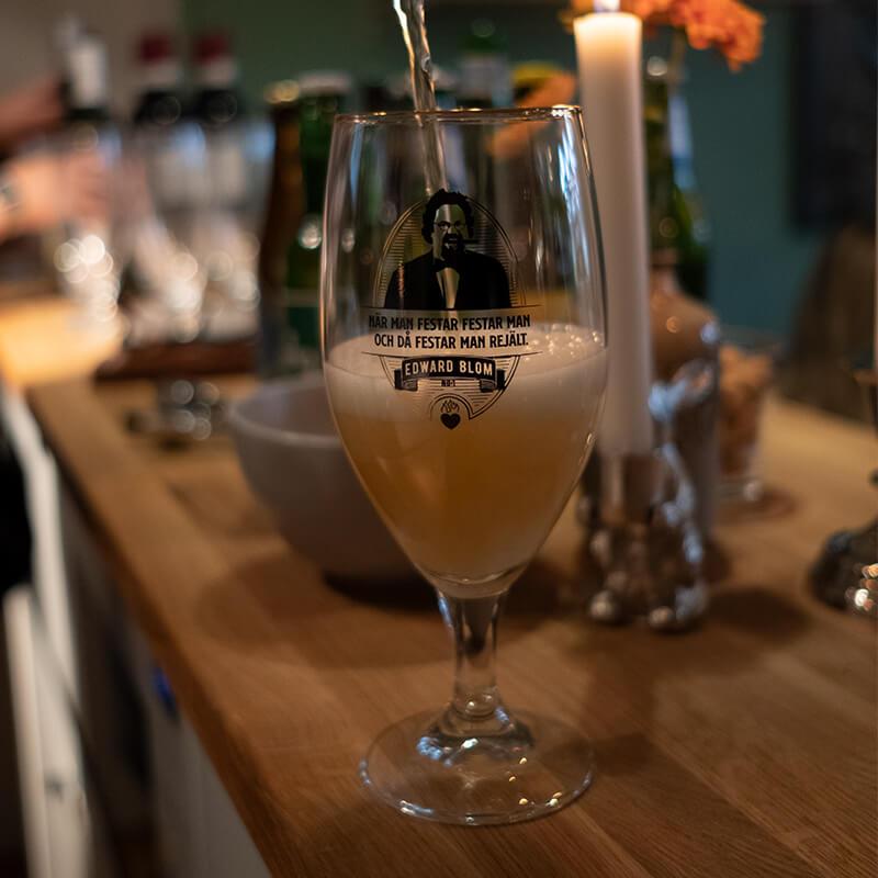 Edward Blom ölglas - Sätt guldkant på tillvaron