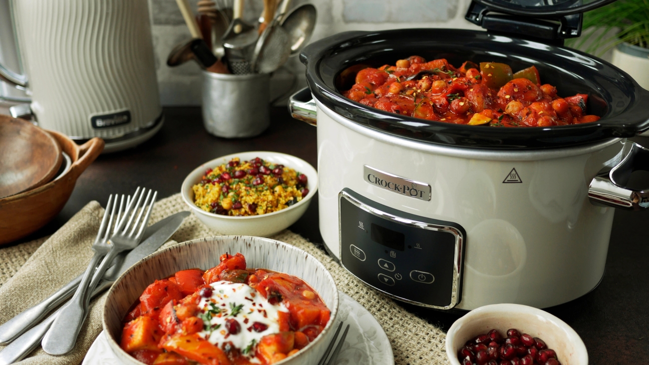 Crock Pot haudutuspata ruoanlaitto linssimuhennos ratatouille