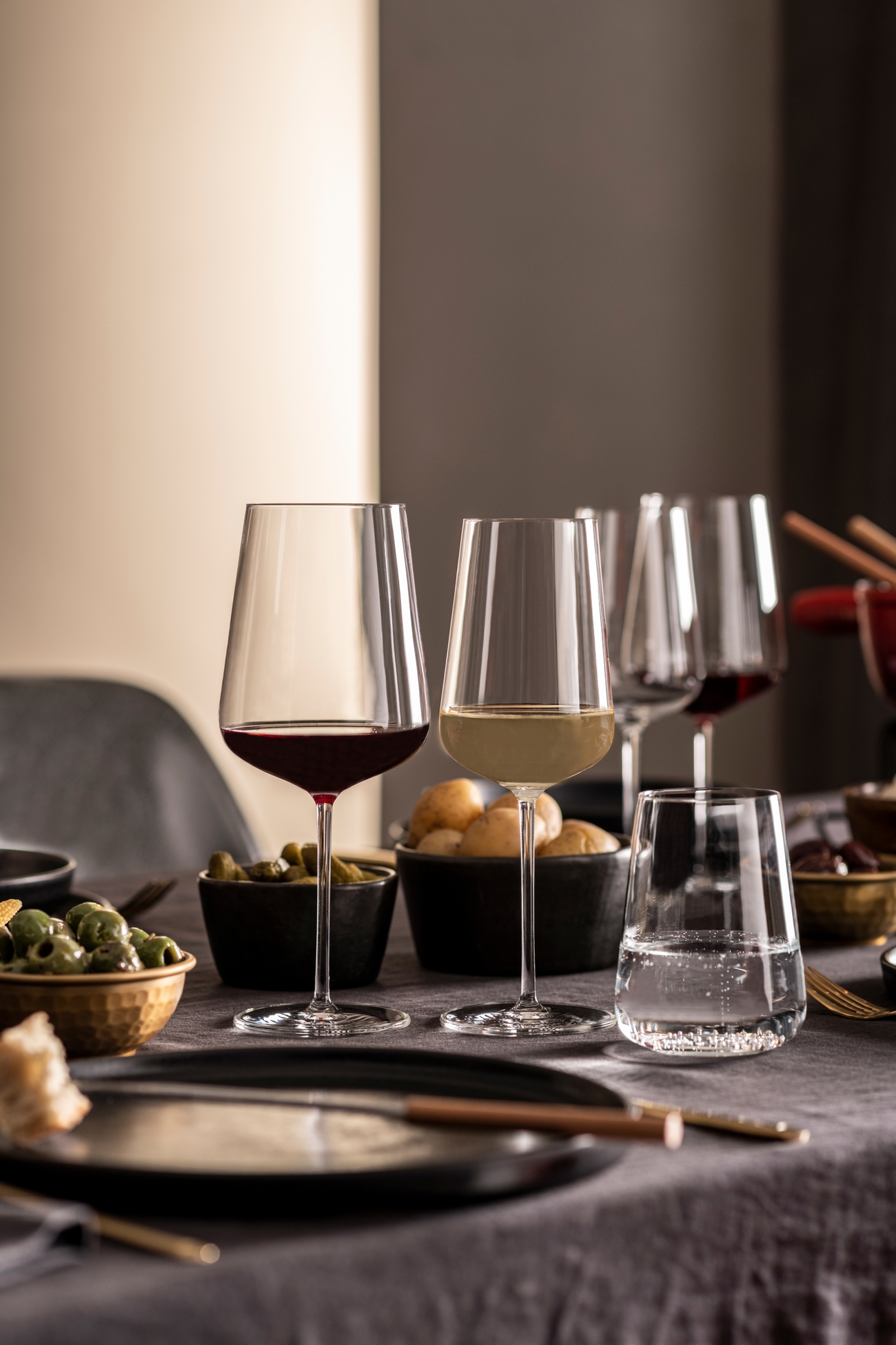 Dukning med vinglas från Zwiesel Vervino