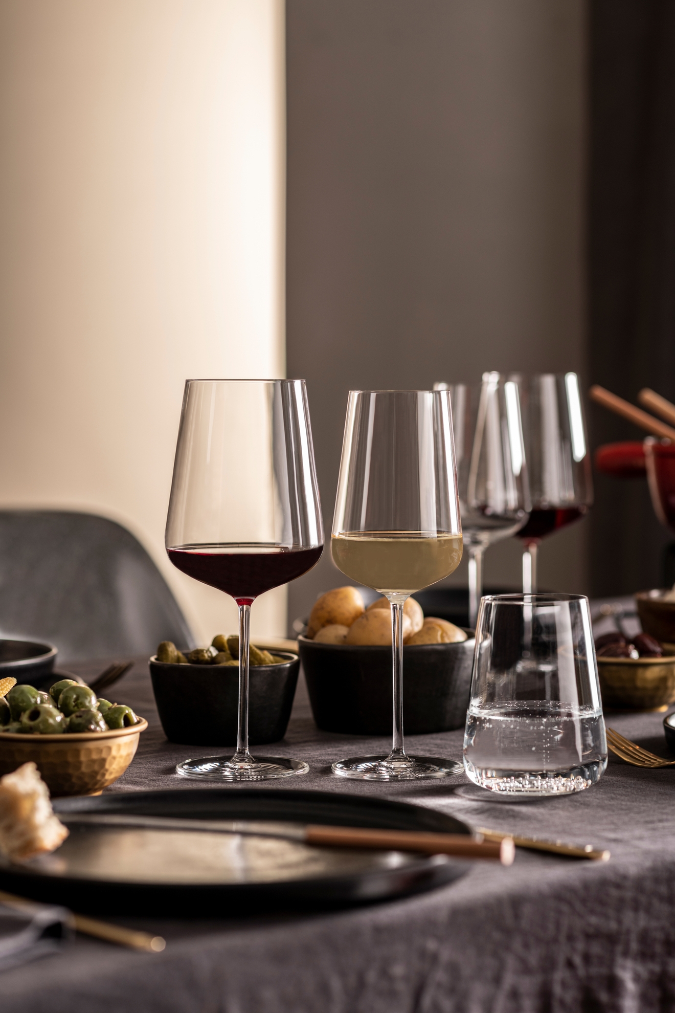Dukning med vinglas från Zwiesel Vervino