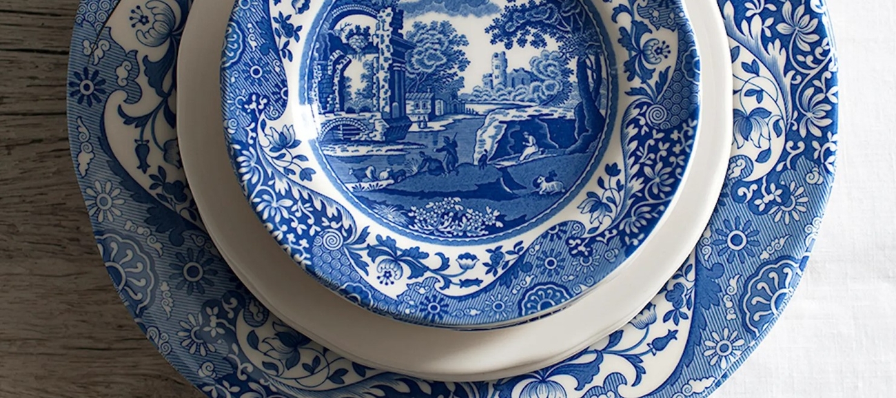 Spode blue italian porselen