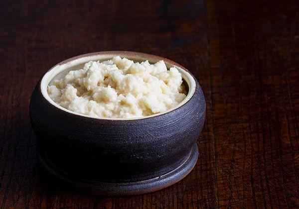 Vegetarburger med pepperrotkrem