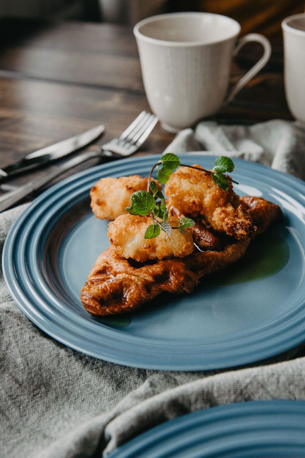 Croffles med kyckling i airfryer