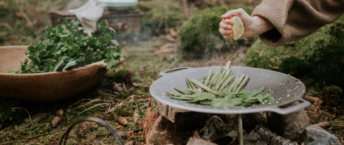 Stekhäll med haricots verts med pressad lime