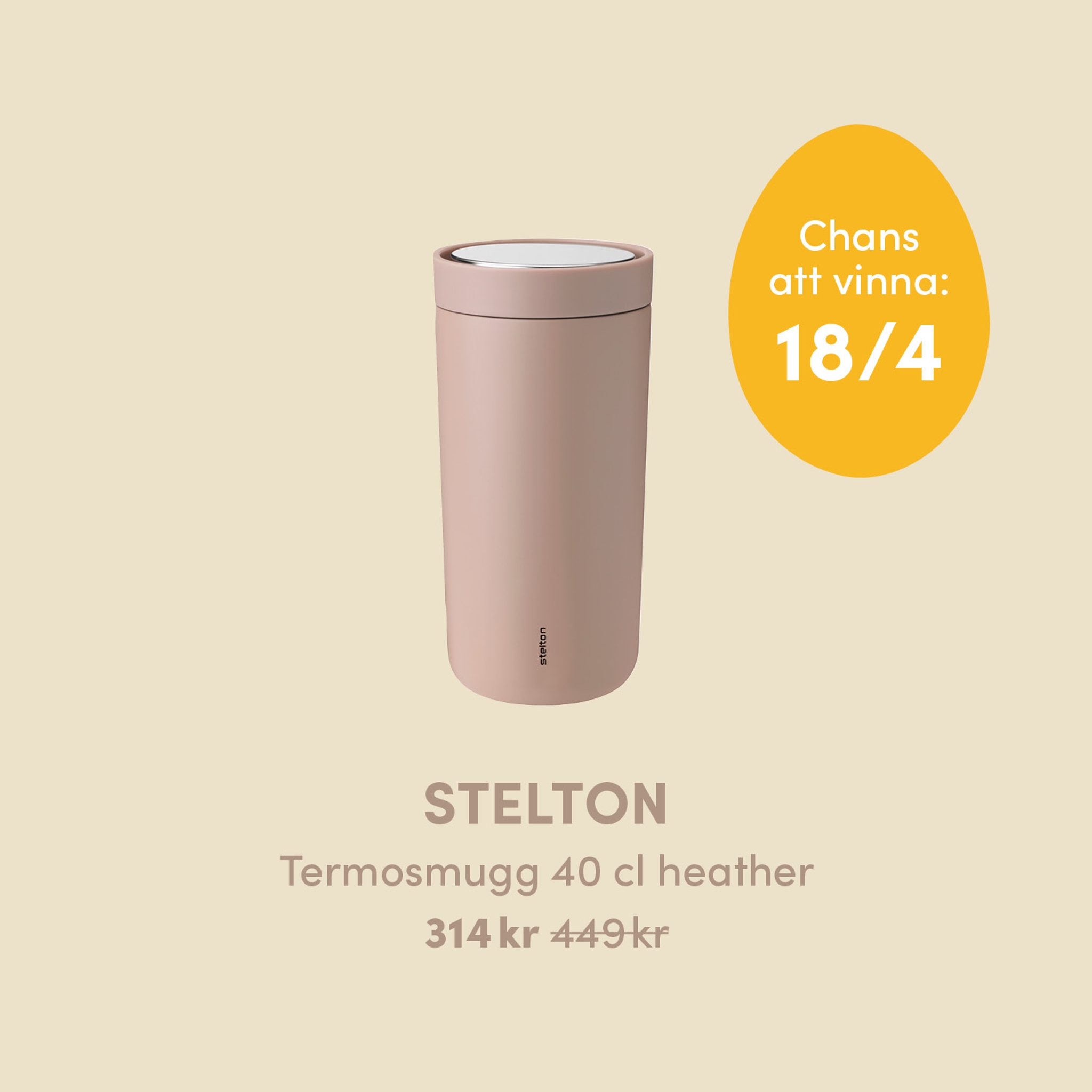 Stelton termosmugg 40 cl i färgen heather