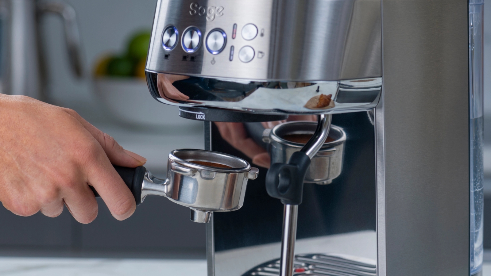 Sage kaffemaskin silver