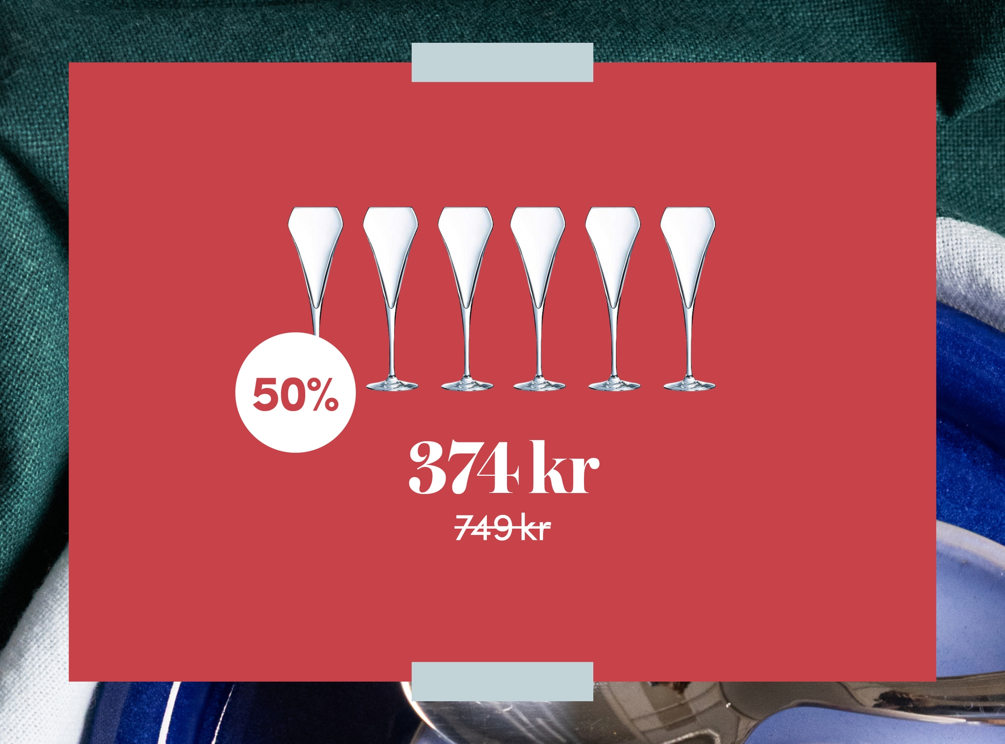 Open Up champagneglas 6-pack för 374 kr