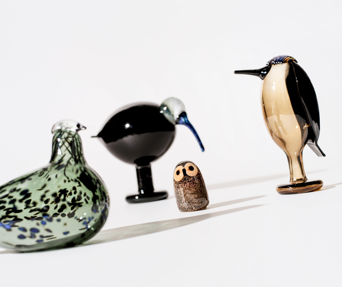 Lasista valimstetut Oiva Toikka linnut Iittala birds by toikka sarjasta