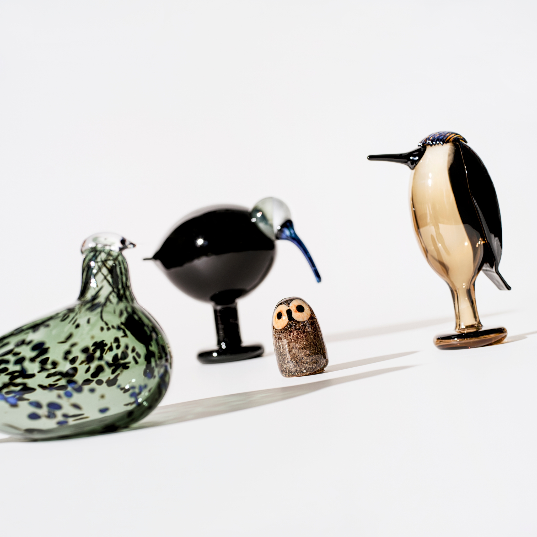 Lasista valimstetut Oiva Toikka linnut Iittala birds by toikka sarjasta