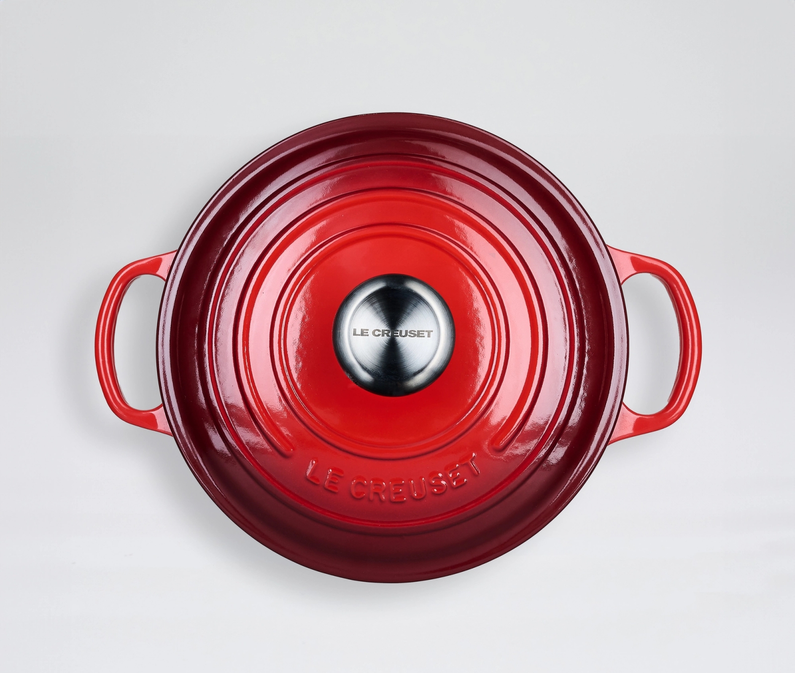 Le Creuset gjutjärnsgryta röd rund