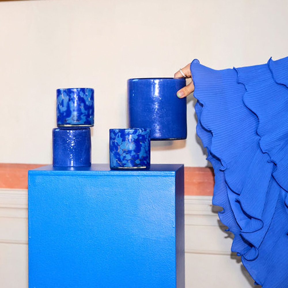 Blå ljuslykta i kobolt från Byon