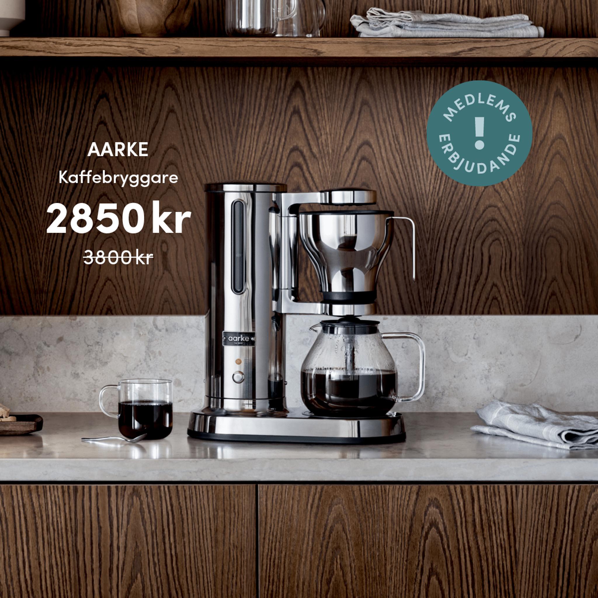 Medlemserbjudande - Aarke kaffebryggare för 2850 kr