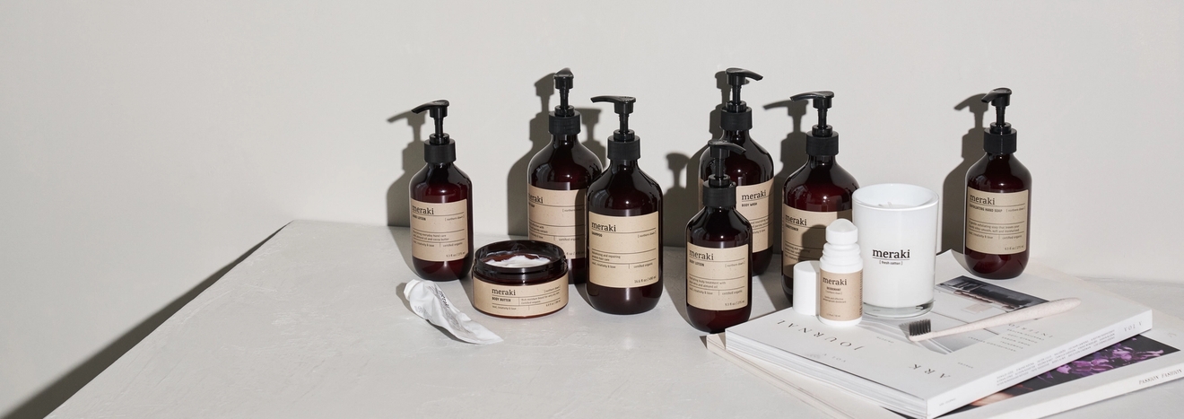 Rengjøringsartikler Meraki såpepumper på rekke